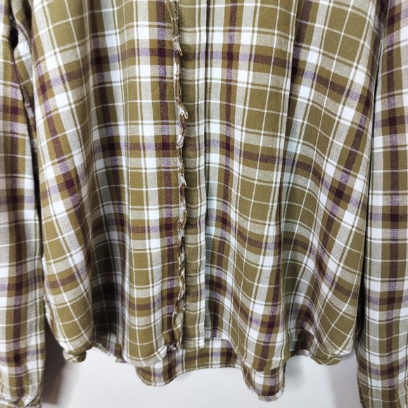 Ann Taylor LOFT Plaid Ruffled Shirt - Picture 8 of 10